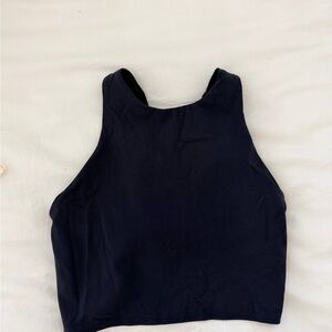 Athleta Navy High-Neck Workout Top